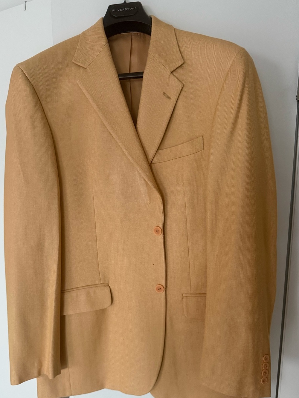 Coral Men's Blazer - Classic Two-Button Tailored Jacket 100% Silk